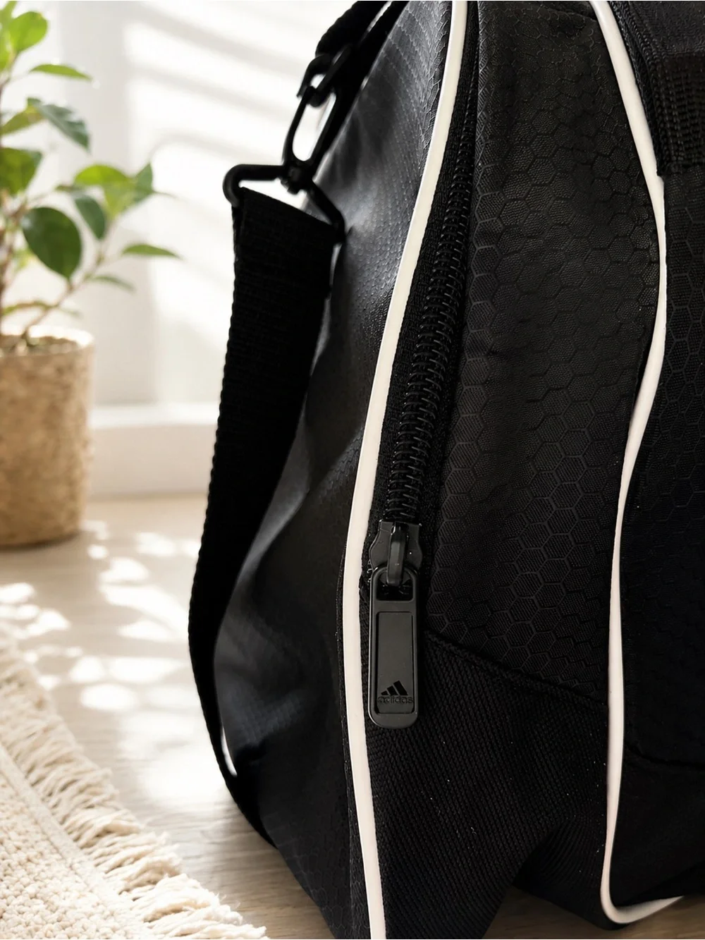 adidas black duffel duffle bag